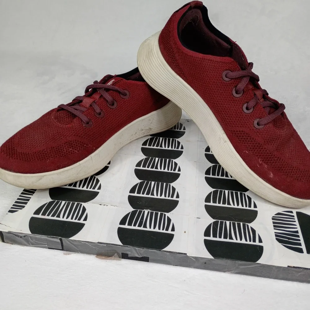 Allbirds Tree Gliders Burgundy Red‎ Mesh Walking Sneakers Mens 10 TRG M10